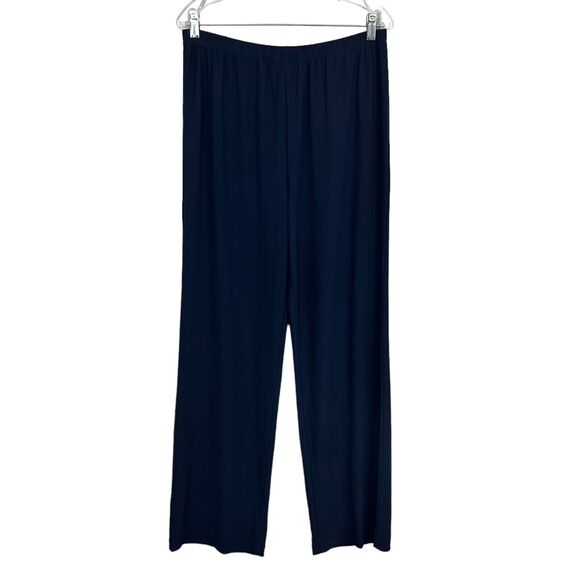 R&M Collection Pants - R‎ & M Collection Womens Pants Wide Leg Stretch Elastic Waist Pull Up Navy Sz 14